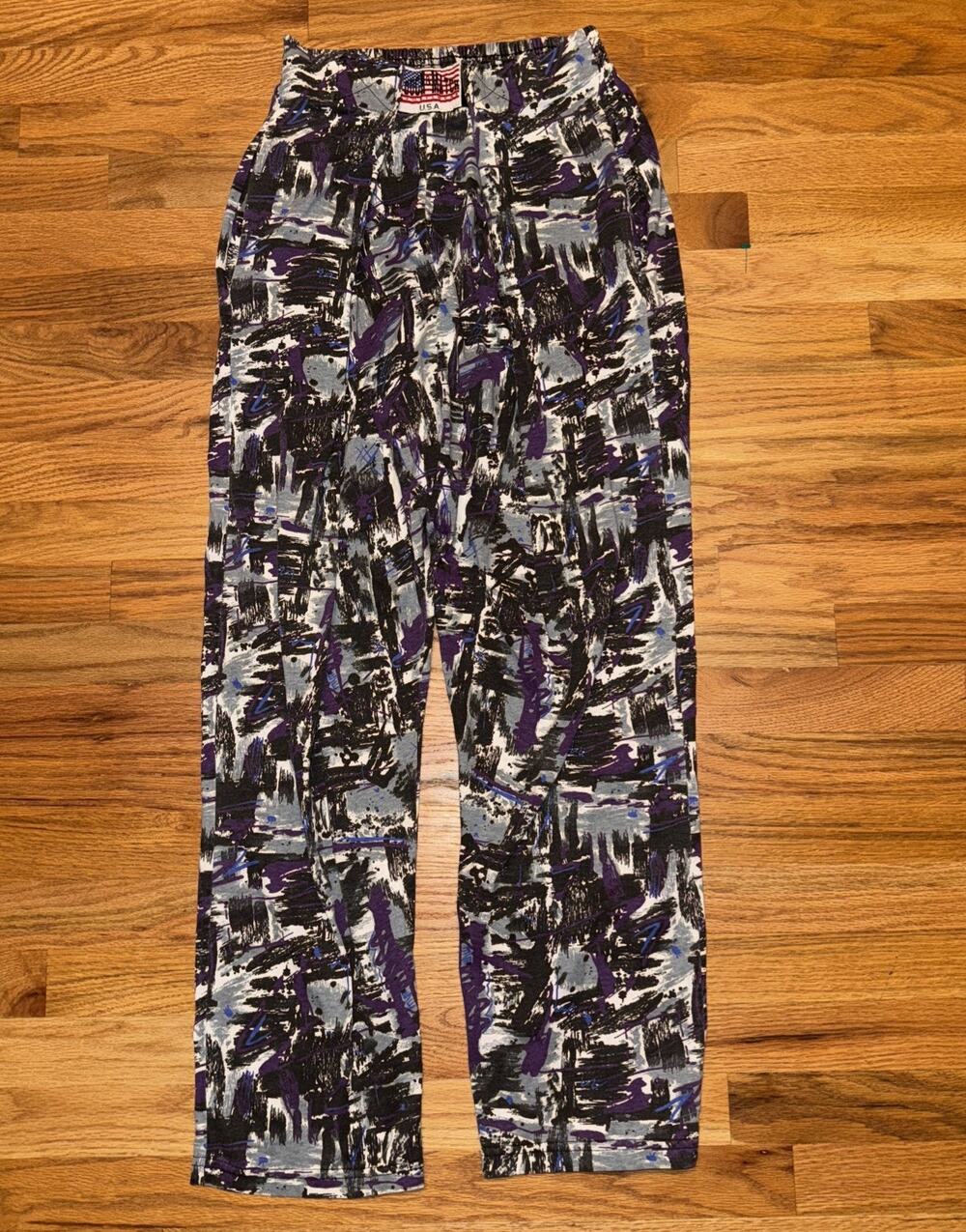 Vnt 80's Touch Match Mens One Size Hammer Style Adjustable Waist Gym Pants